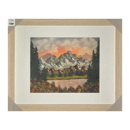 #46-3 SPRING MOUNTAINS framed print 11"x14" beige frame / 8"x10" print