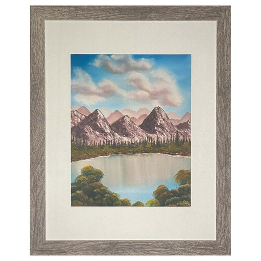 Mountain Lake 182-1 11"x14" gray frame / 8"x10" print by MFB Studios LLC