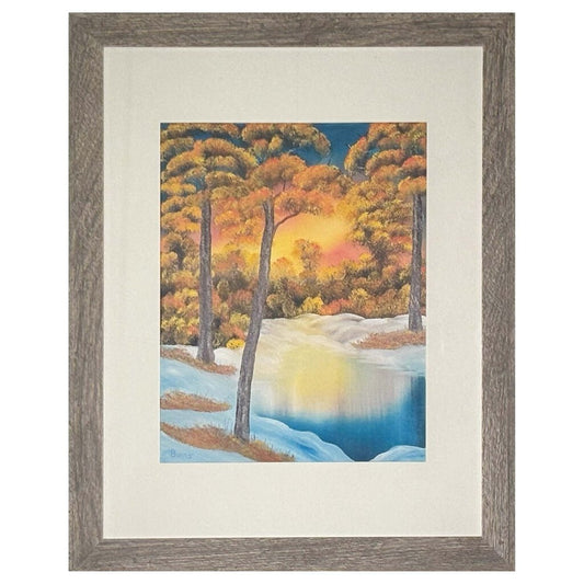 Golden Sunset II 188-1 11x14 gray frame / 8x10 print by MFB Studios LLC