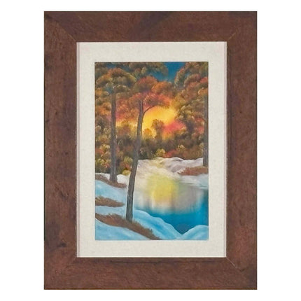 #188-2 Golden Sunset II 5"x7" brown frame / 4"x6" print