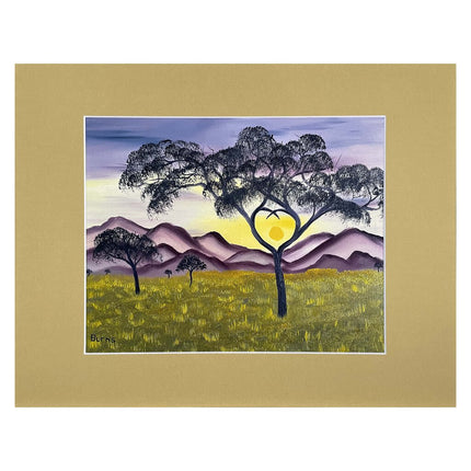 #170-8 Heart Tree matted print