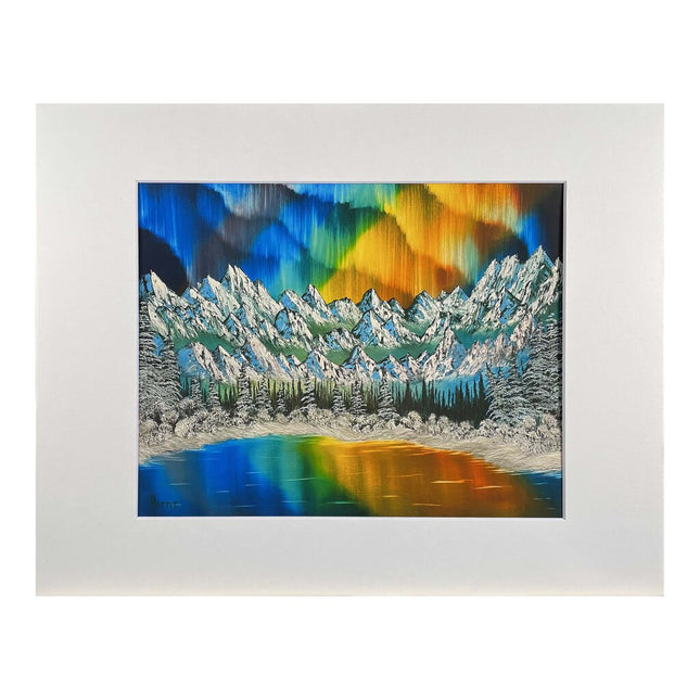 #165-4 Northern Lights matted print