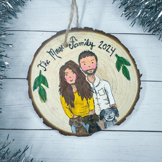 Custom Hand-Painted Family Ornament