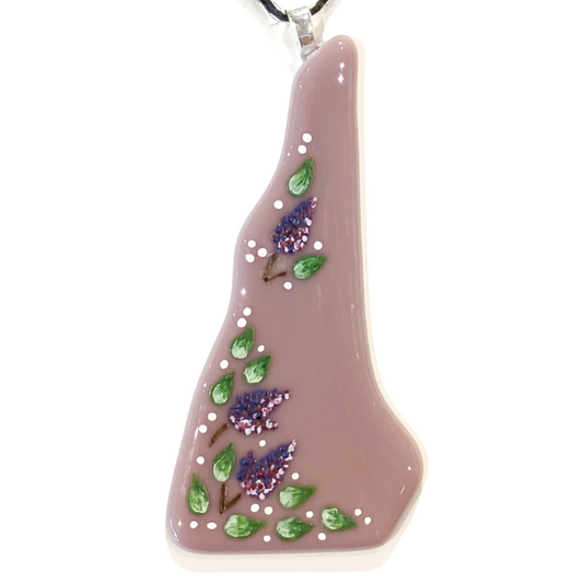 Stained Glass New Hampshire Ornament - Lilac