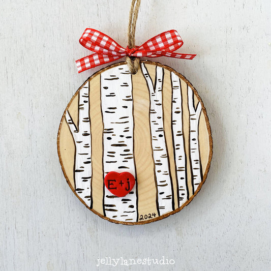 PERSONALIZED BIRCH TREE ornament