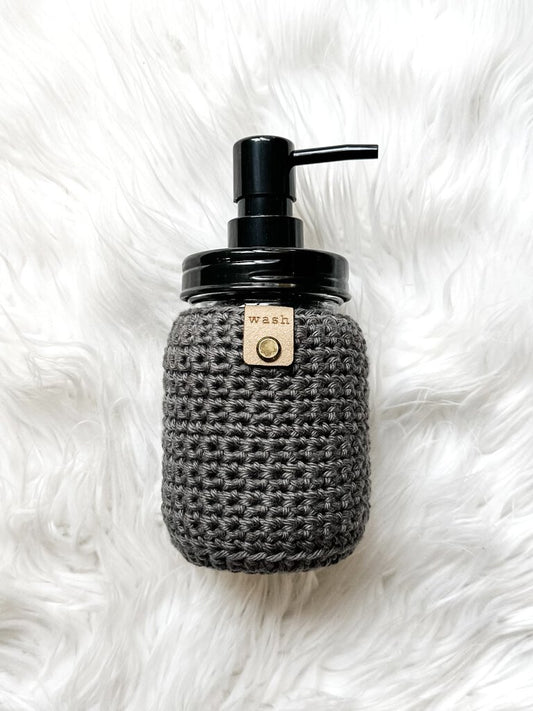 Wash Soap Dispenser and Crochet Cozy