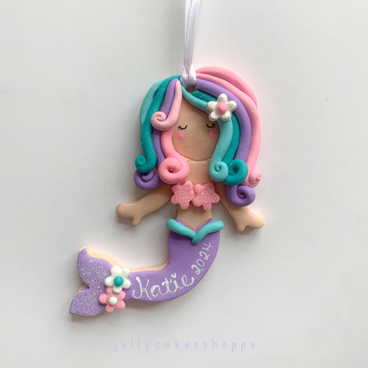 MERMAID ornament purple