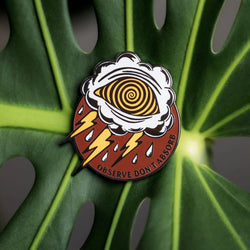 Observe Don't Absorb Enamel Pin - view 2