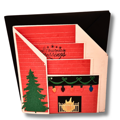 Pop Up Stepper Card/ Fireplace