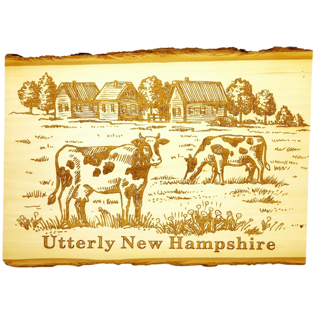 Utterly New Hampshire Live Edge Wood Plaque