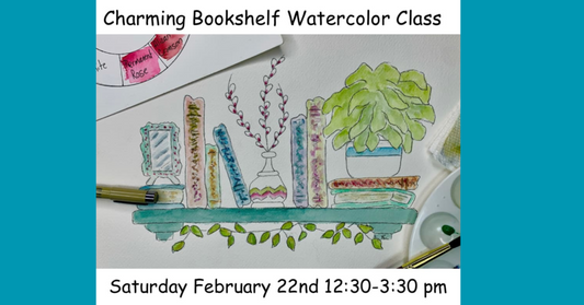 02/22 Charming Bookshelf - Watercolor Workshop