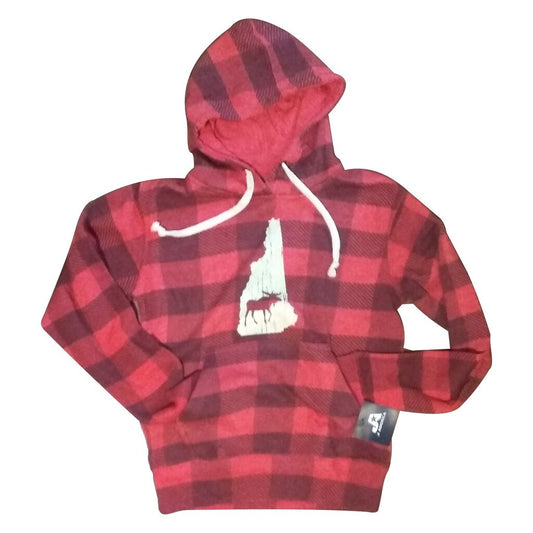 NH MOOSE PLAID SWEATSHIRT