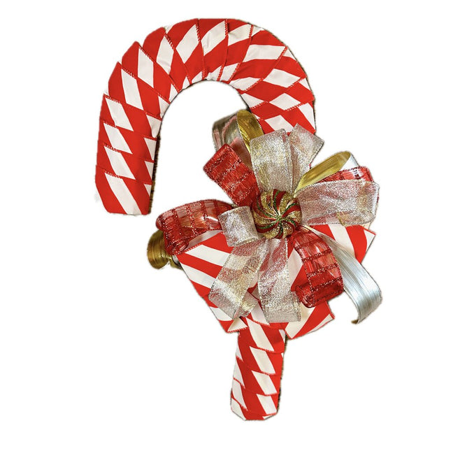 Candy Cane, Large Peppermint Swirl Ornaments, Holiday Front Door Hanger, Christmas Wreath