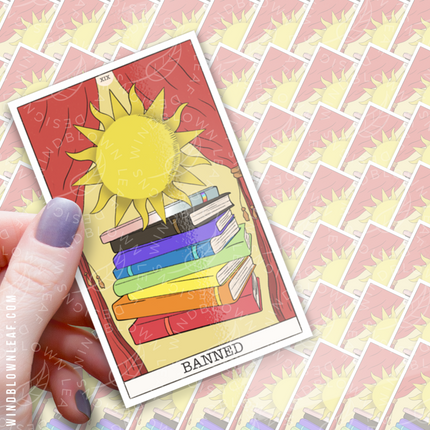 Sticker - Bookish Tarot - Banned 3/$10