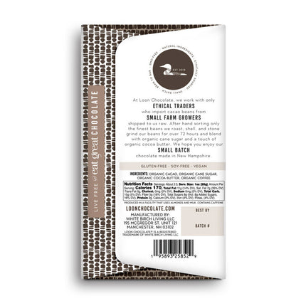 Coffee 70% Dark Chocolate Bar