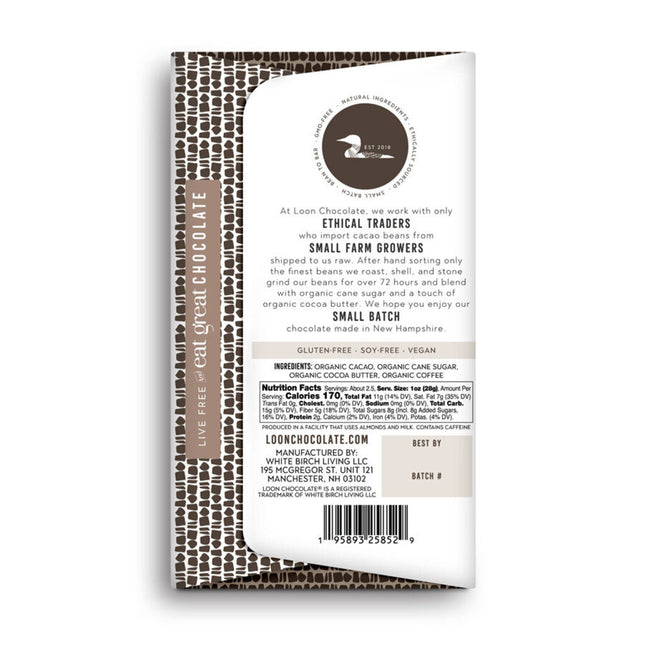 Coffee 70% Dark Chocolate Bar