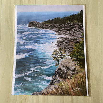 Rock Hopping - Coastal Landscape 8x10 Art Print