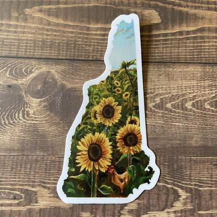 New Hampshire III Sunflower Vinyl Sticker