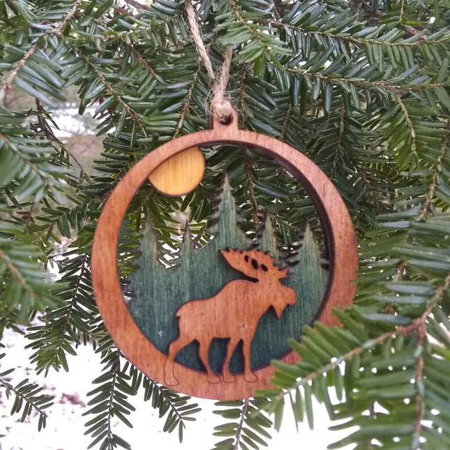 Moonlit Moose Ornament