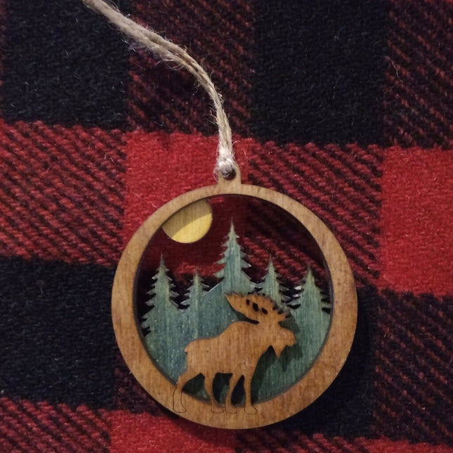 Moonlit Moose Ornament