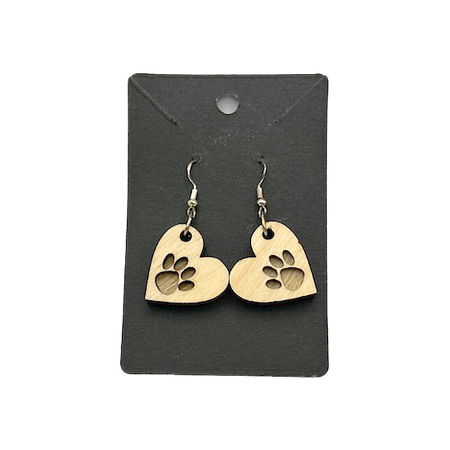 Heart/Paw Earrings