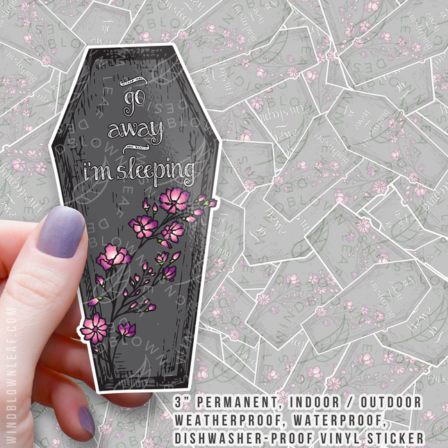 Sticker - Go Away, I'm Sleeping 3/$10