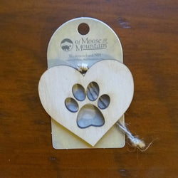 PAW IN A HEART ORNAMENT - view 2