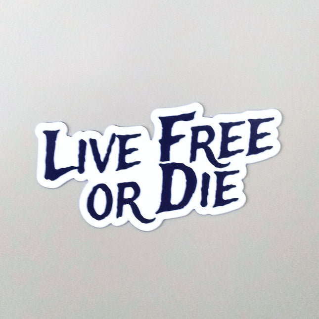 LIVE FREE OR DIE CUTOUT MAGNET