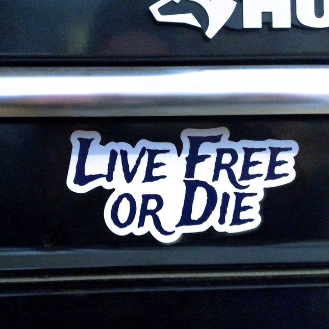 LIVE FREE OR DIE CUTOUT MAGNET