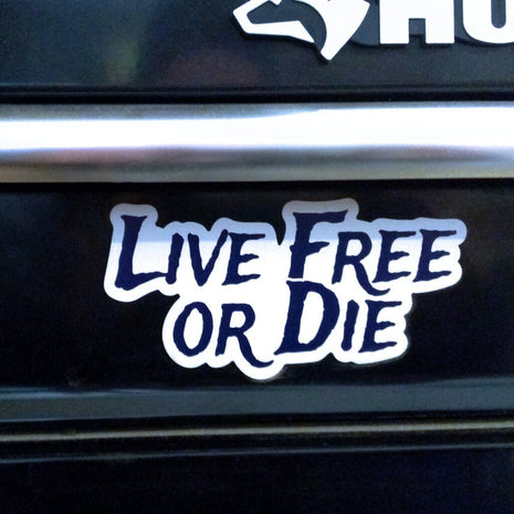 LIVE FREE OR DIE CUTOUT MAGNET
