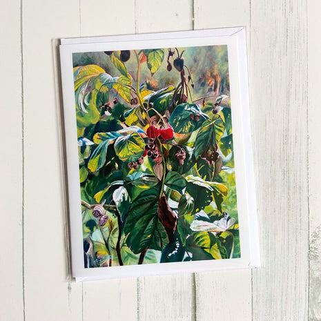 Two Truths - Raspberry Plant All Occasion Greeting Card
