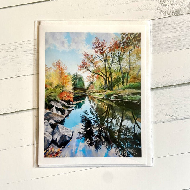Elderglass - Autumn River Landscape All Occasion Greeting Card