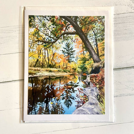 Blackwater - Autumn River Landscape All Occasion Greeting Card