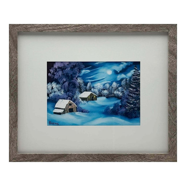 #55-10 Evening's Peace 8x10 gray frame - 5x7 print