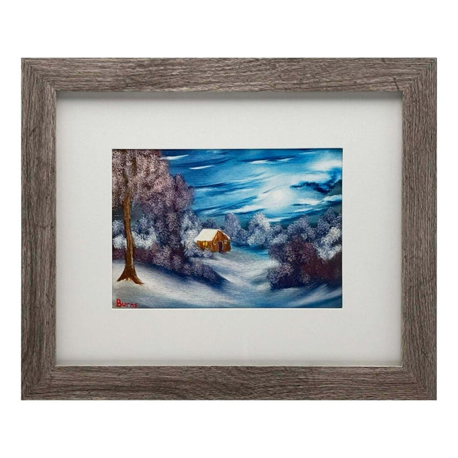 #76-4 Evening's Peace 8x10 gray frame - 5x7 print