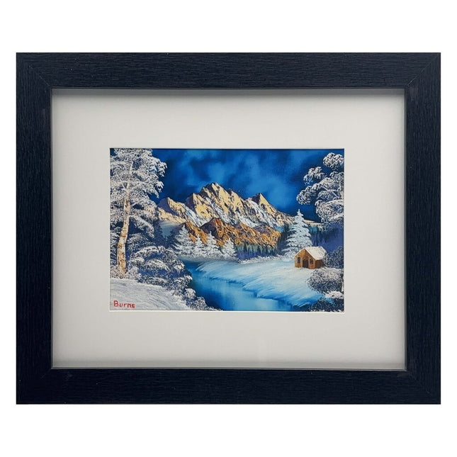 #104-5 Mountain Seclusion 8x10 black frame - 5x7 print