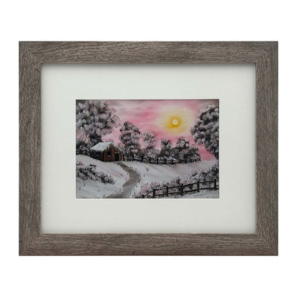 #206-2 Warm Winter Days II 8x10 gray frame - 5x7 print