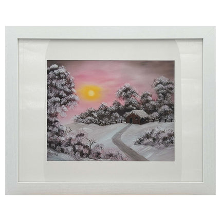 #205-5 Warm Winter Days 11x14 white frame - 8x10 print