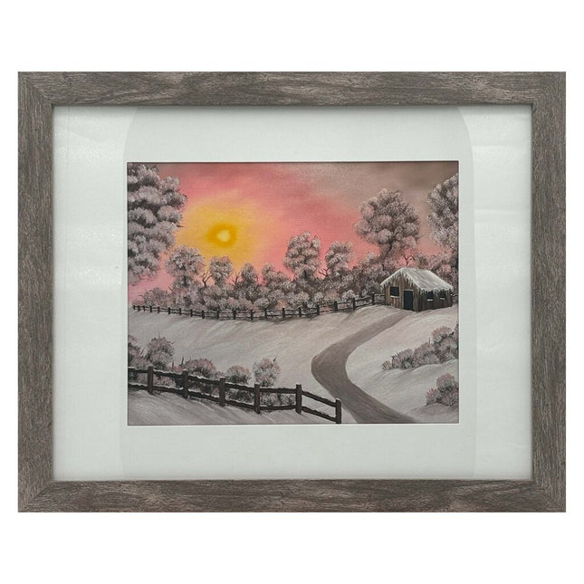 #207-4 Warm Winter Days III 11x14 gray frame - 8x10 print