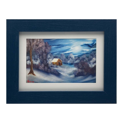 #76-5 Evening's Peace 5x7 blue frame - 4x6 print