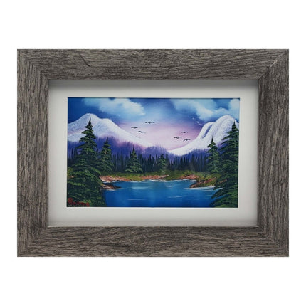#110-19 Snowy Hills 5x7 gray frame - 4x6 print