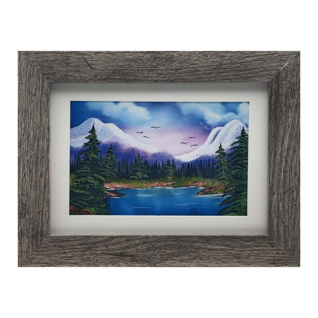 #110-19 Snowy Hills 5x7 gray frame - 4x6 print