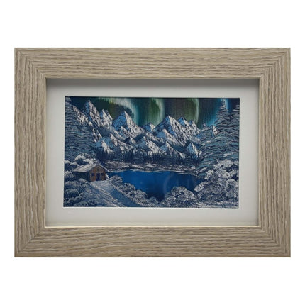 #156-7 Northern Lights 5x7 beige frame - 4x6 print