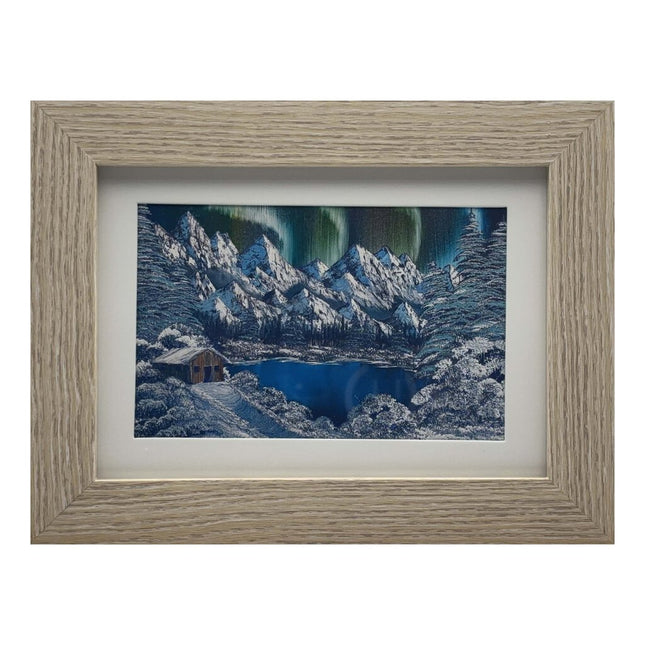 #156-7 Northern Lights 5x7 beige frame - 4x6 print