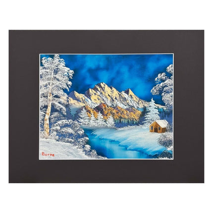 #104-4 Mountain Seclusion 11x14 black matte - 8x10 print