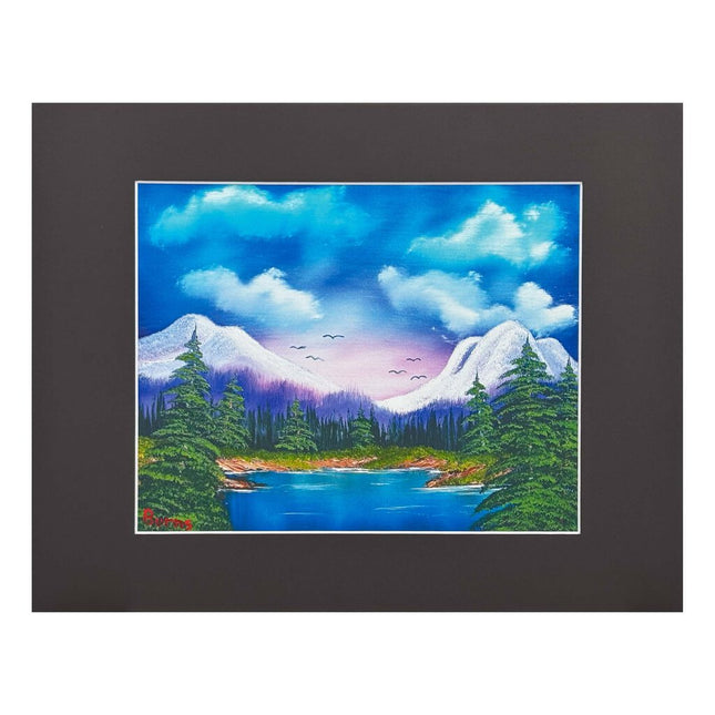 #110-9 Snowy Hills 11x14 black matte - 8x10 print