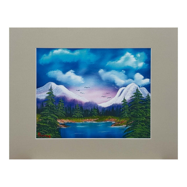 #110-10 Snowy Hills 11x14 black matte - 8x10 print