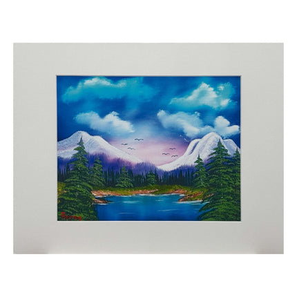 #110-11 Snowy Hills 11x14 black matte - 8x10 print