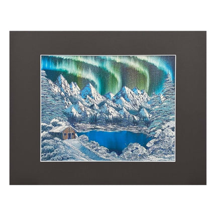 #156-9 Northern Lights 11x14 black matte - 8x10 print