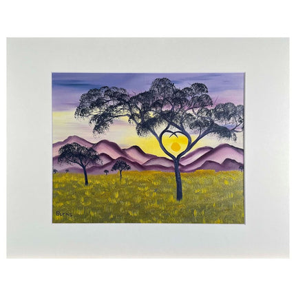 #170-6 Heart Tree matted print